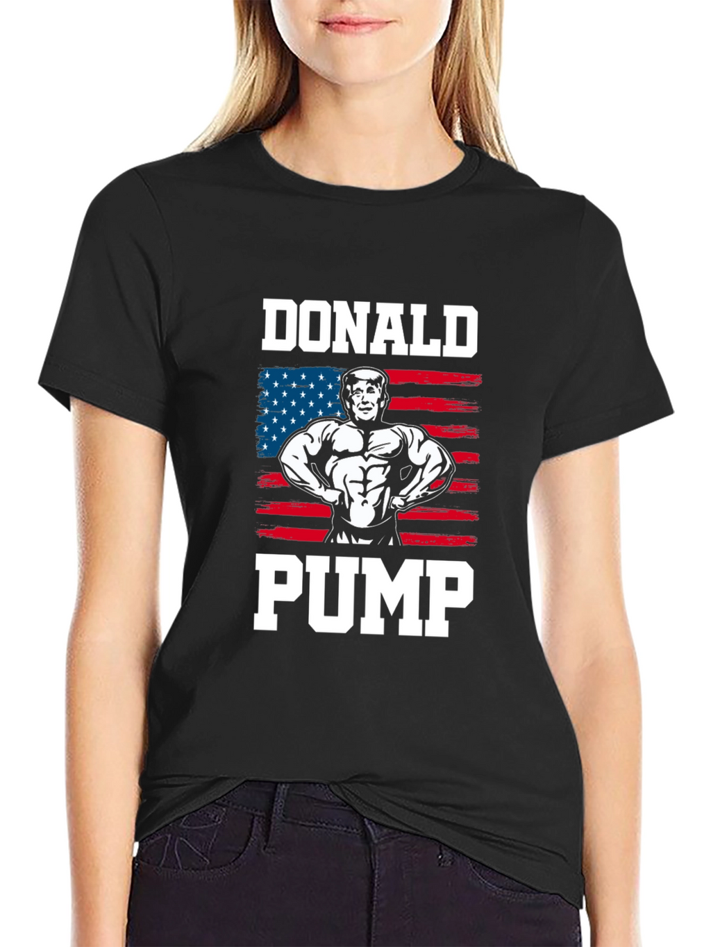 Donald Pump T-Shirt - USA Flag Graphic Tee