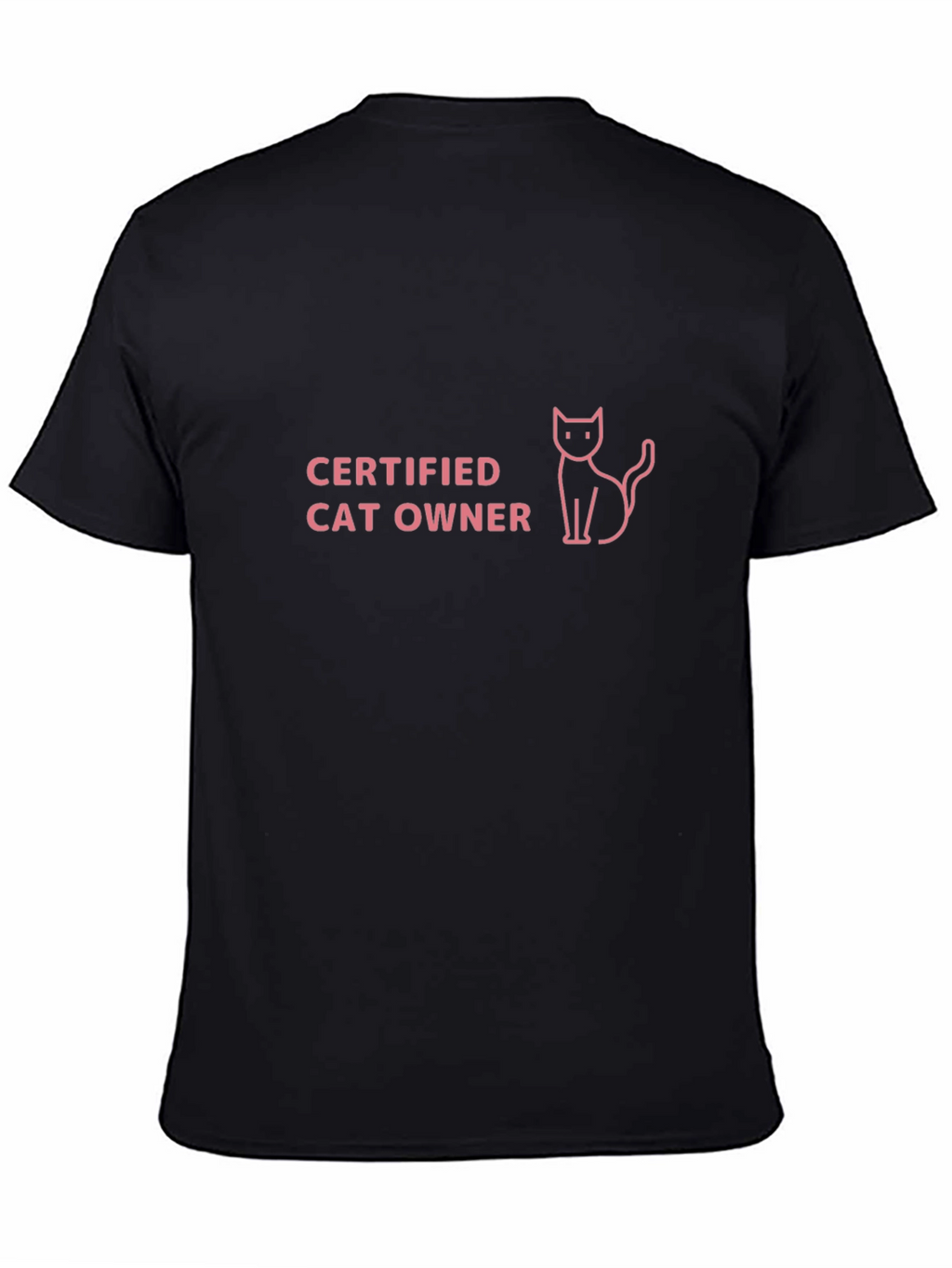 Certified Cat Owner Black T-Shirt