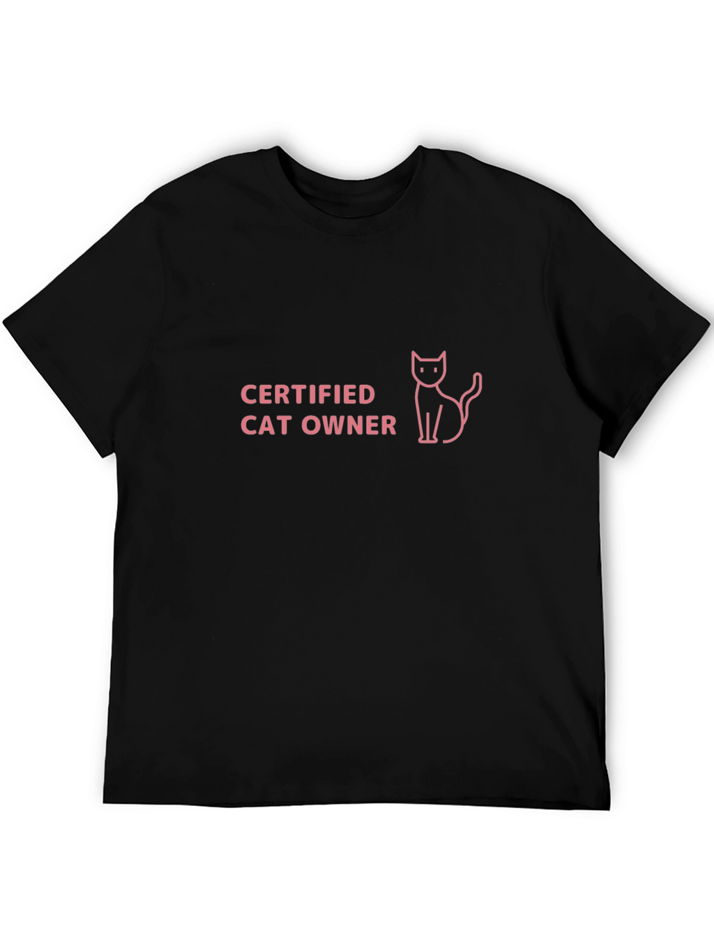 Certified Cat Owner Black T-Shirt