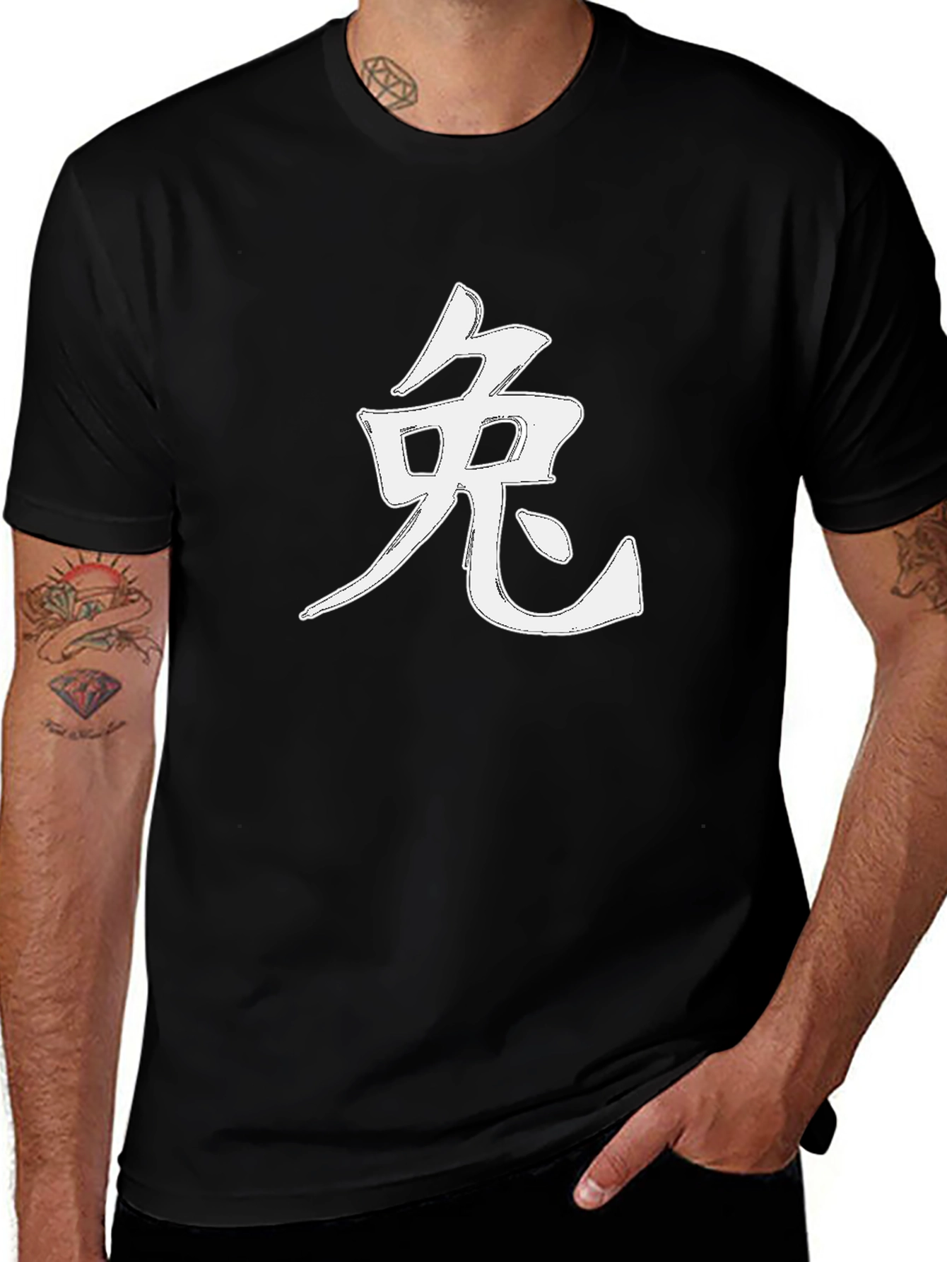Rabbit Kanji Black Tee