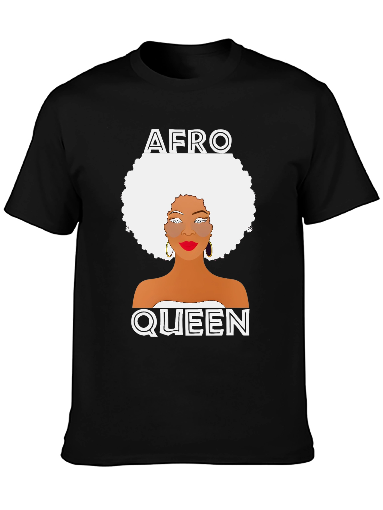 Afro Queen Graphic Tee - Black Unisex T-Shirt