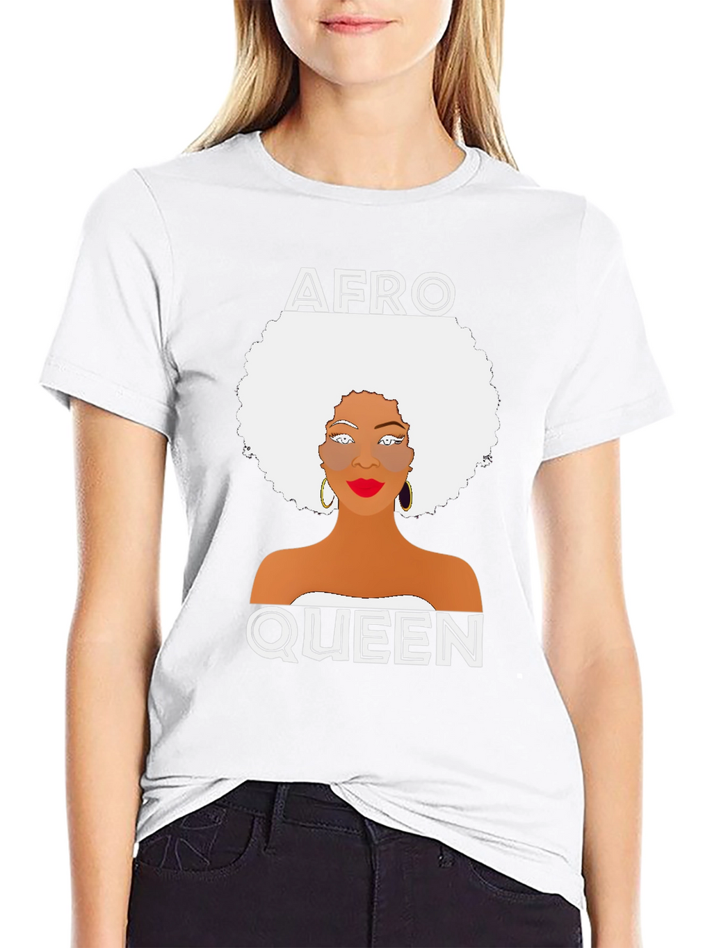 Afro Queen Graphic Tee - Black Unisex T-Shirt