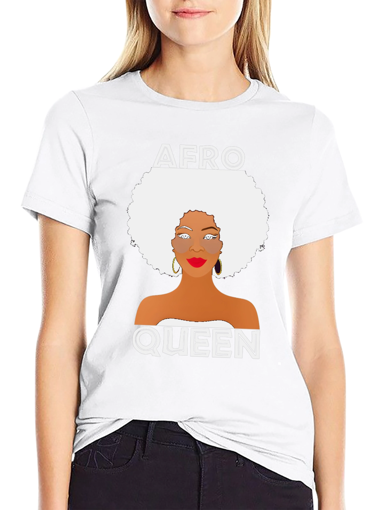 Afro Queen Graphic Tee - Black Unisex T-Shirt