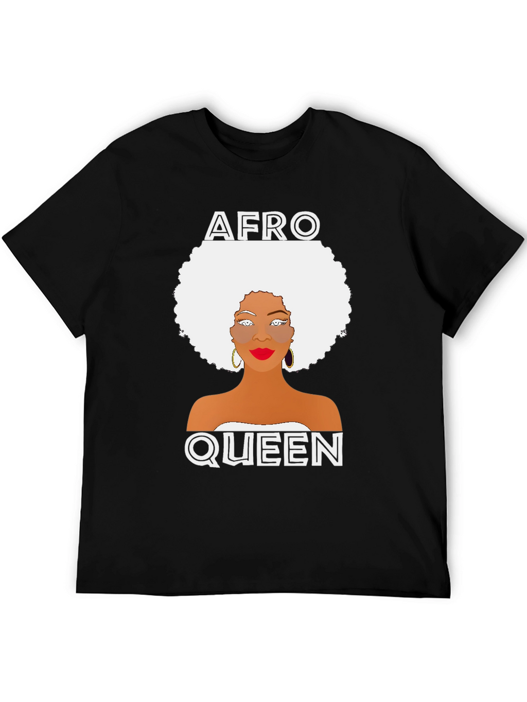 Afro Queen Graphic Tee - Black Unisex T-Shirt