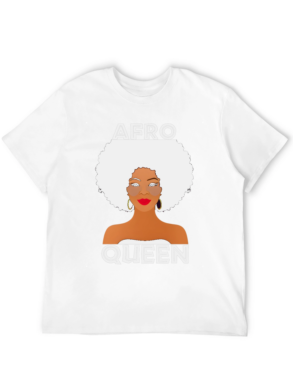 Afro Queen Graphic Tee - Black Unisex T-Shirt