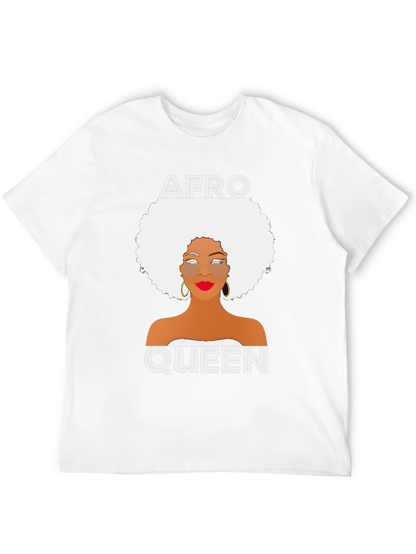 Afro Queen Graphic Tee - Black Unisex T-Shirt