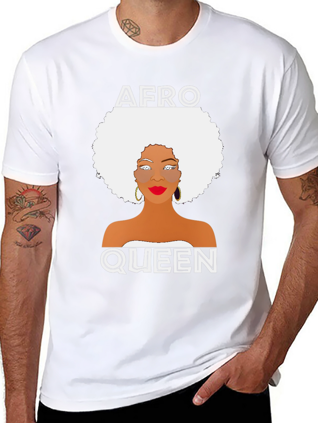 Afro Queen Graphic Tee - Black Unisex T-Shirt
