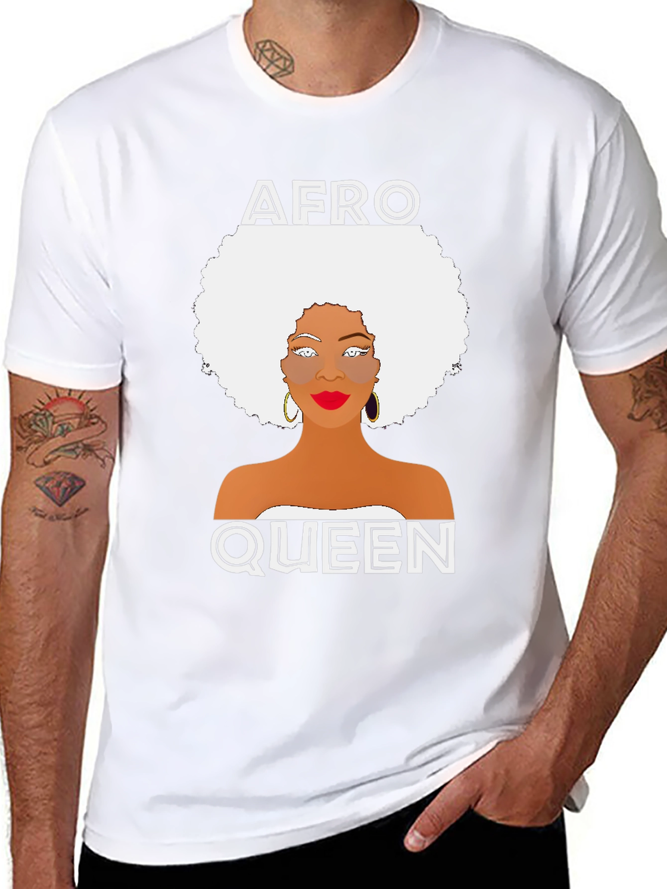 Afro Queen Graphic Tee - Black Unisex T-Shirt