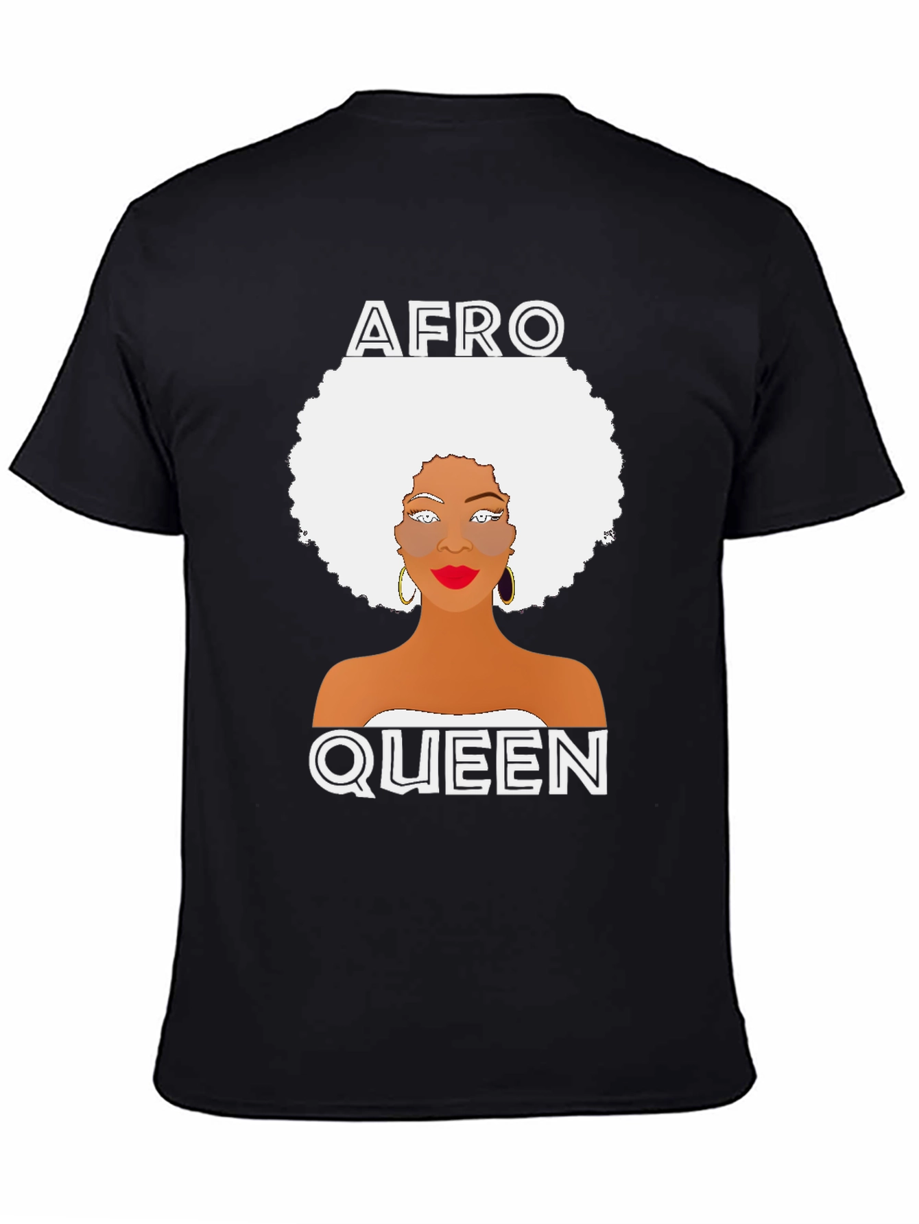 Afro Queen Graphic Tee - Black Unisex T-Shirt