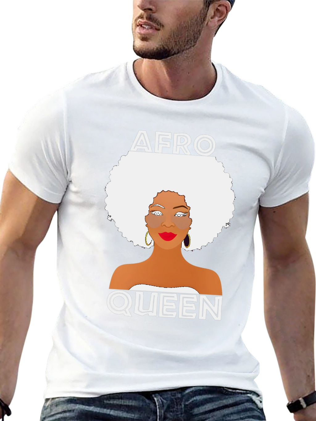 Afro Queen Graphic Tee - Black Unisex T-Shirt