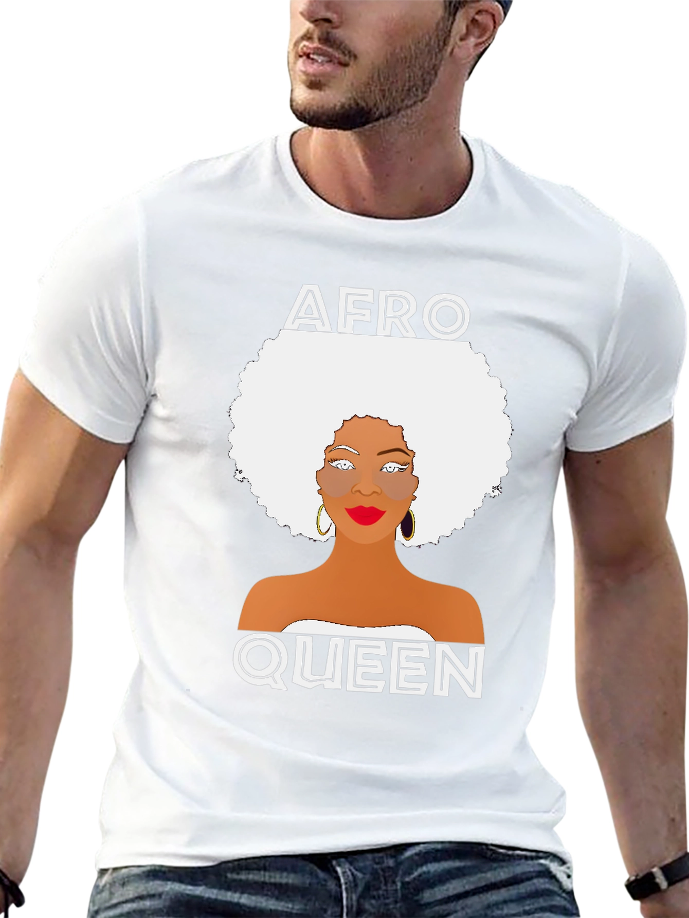 Afro Queen Graphic Tee - Black Unisex T-Shirt