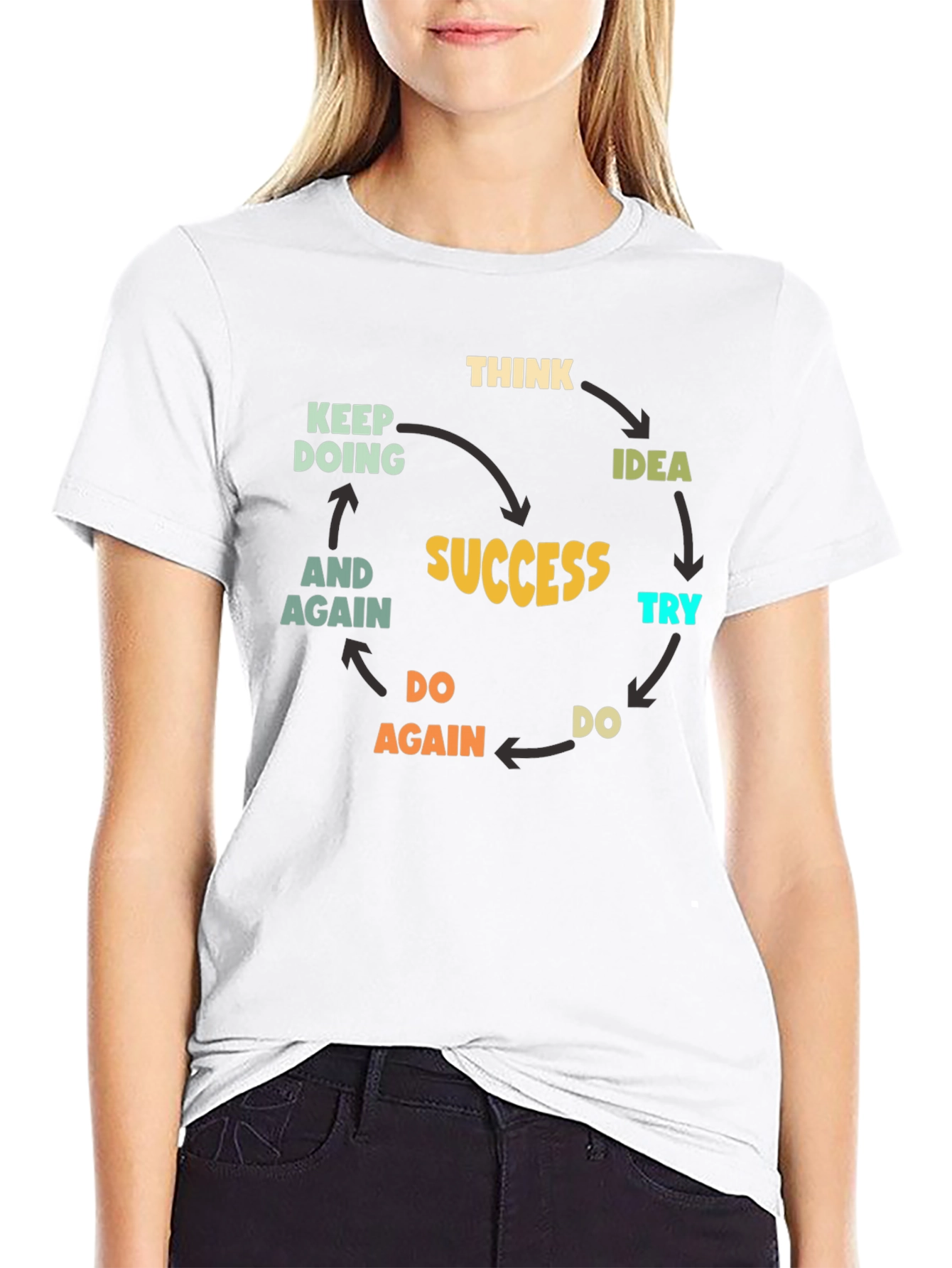 Success Cycle Black T-Shirt