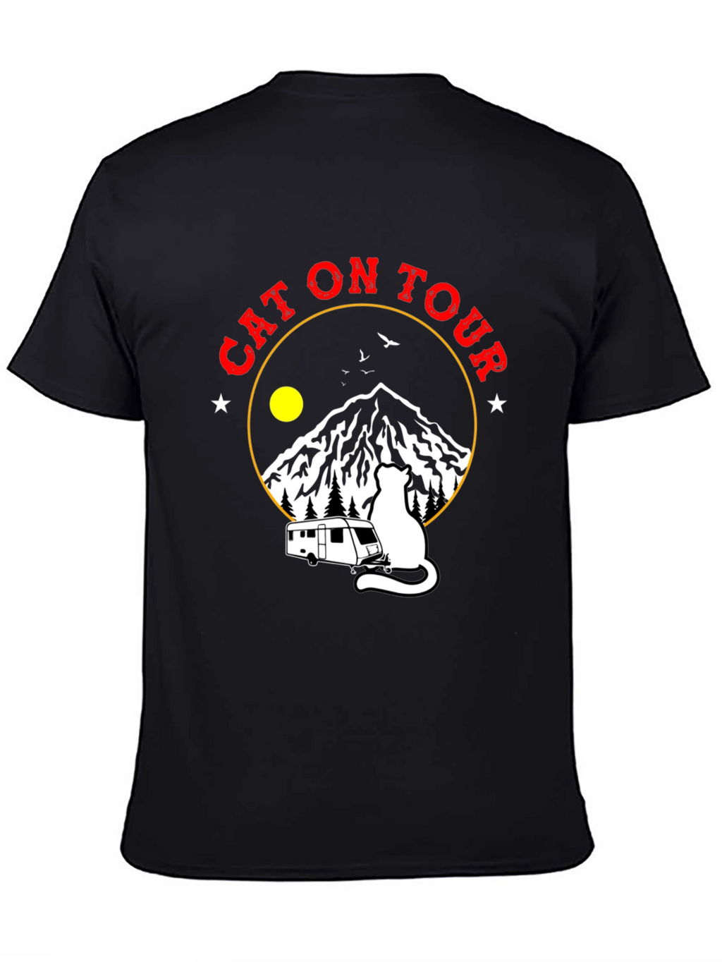 Cat On Tour Graphic T-Shirt