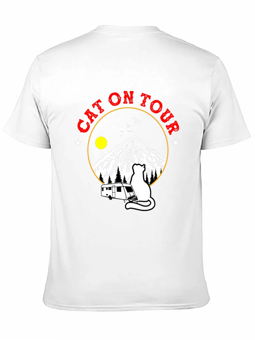 Cat On Tour Graphic T-Shirt