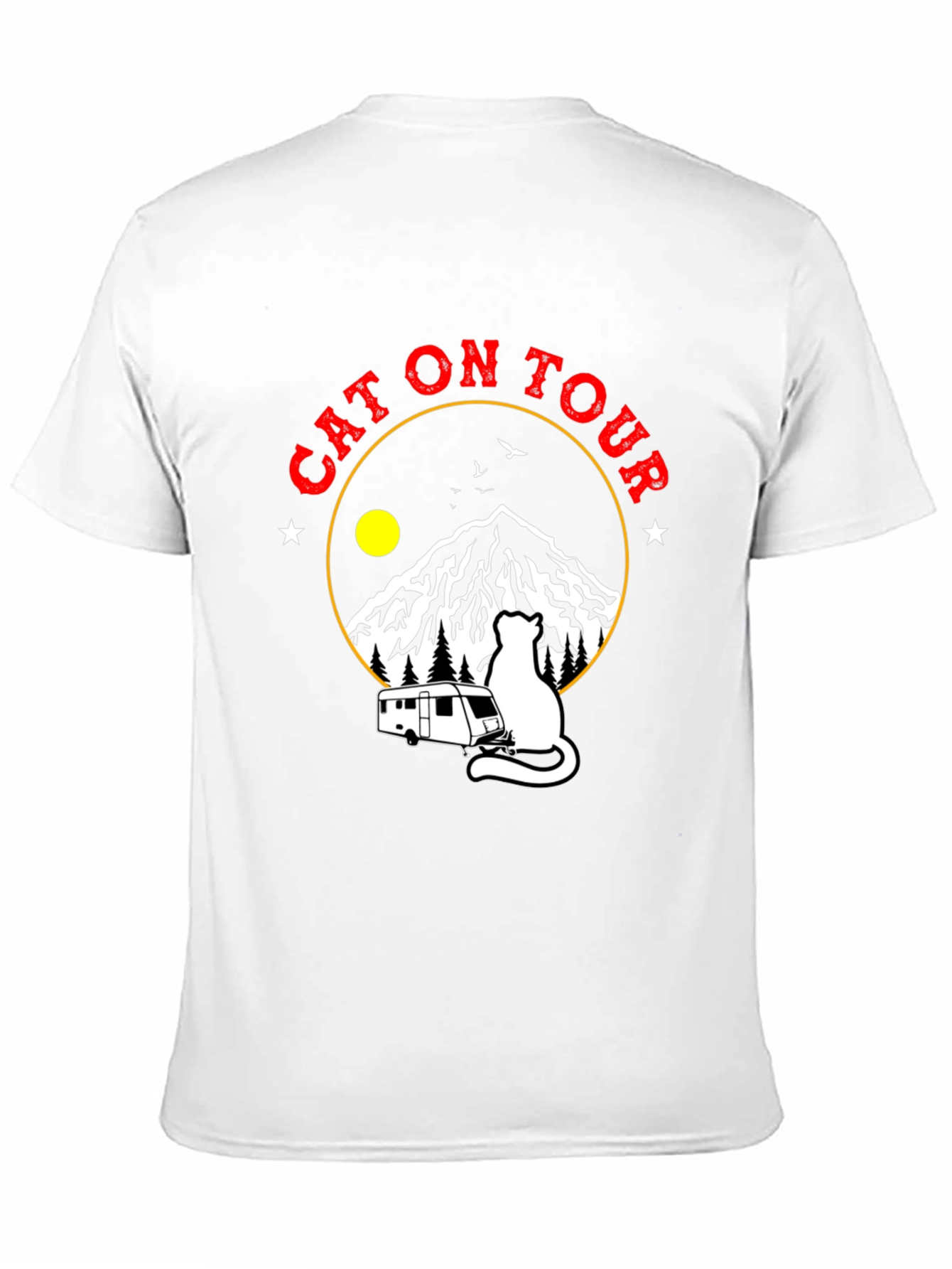 Cat On Tour Graphic T-Shirt