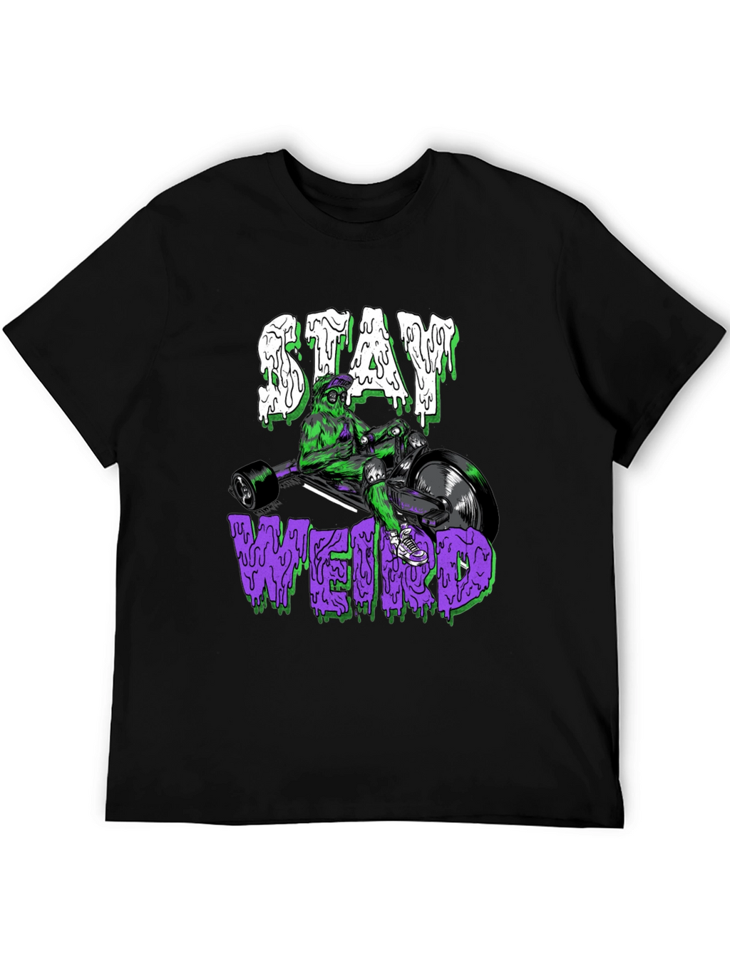 Stay Weird Graphic Tee - Unique Trike Design