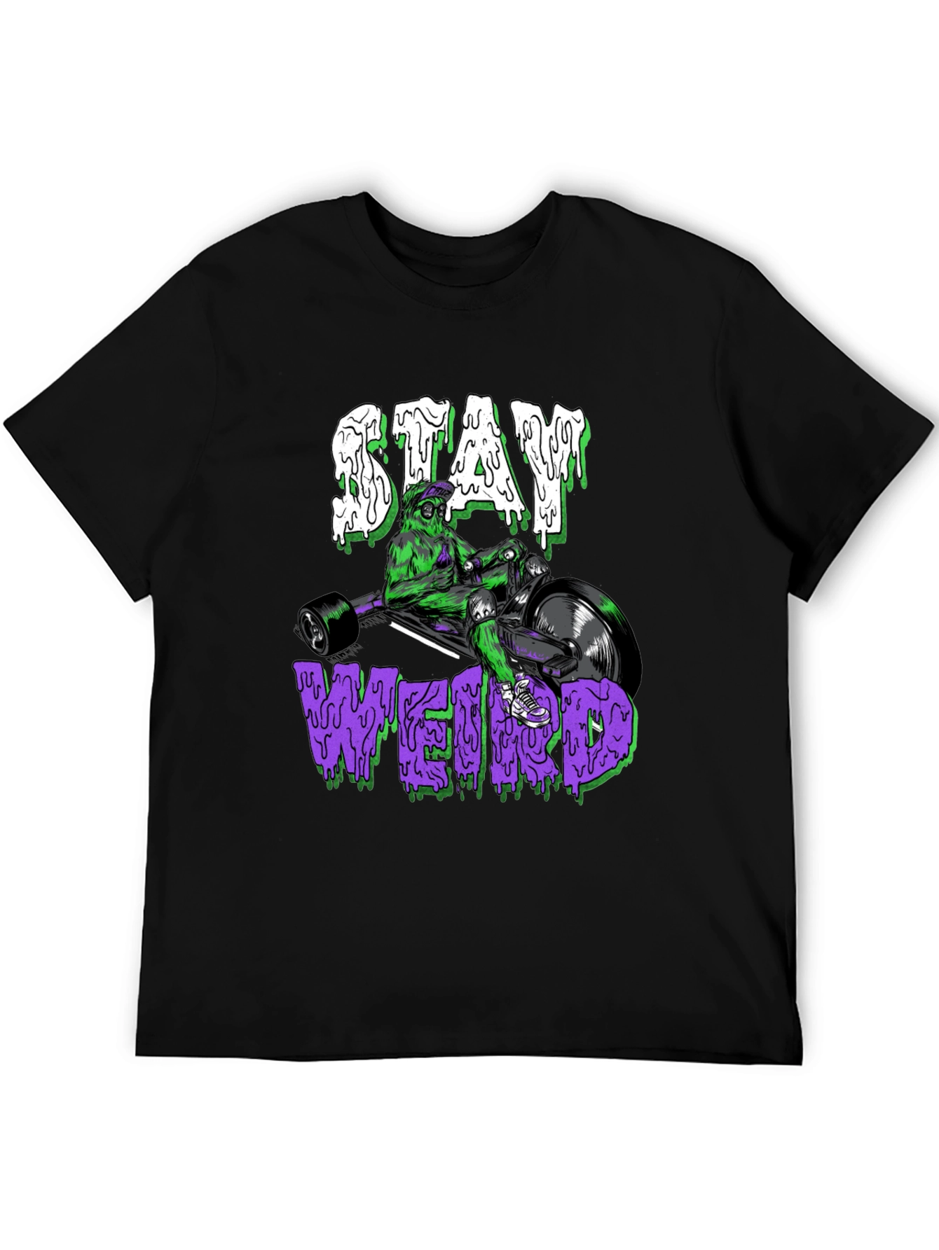 Stay Weird Graphic Tee - Unique Trike Design