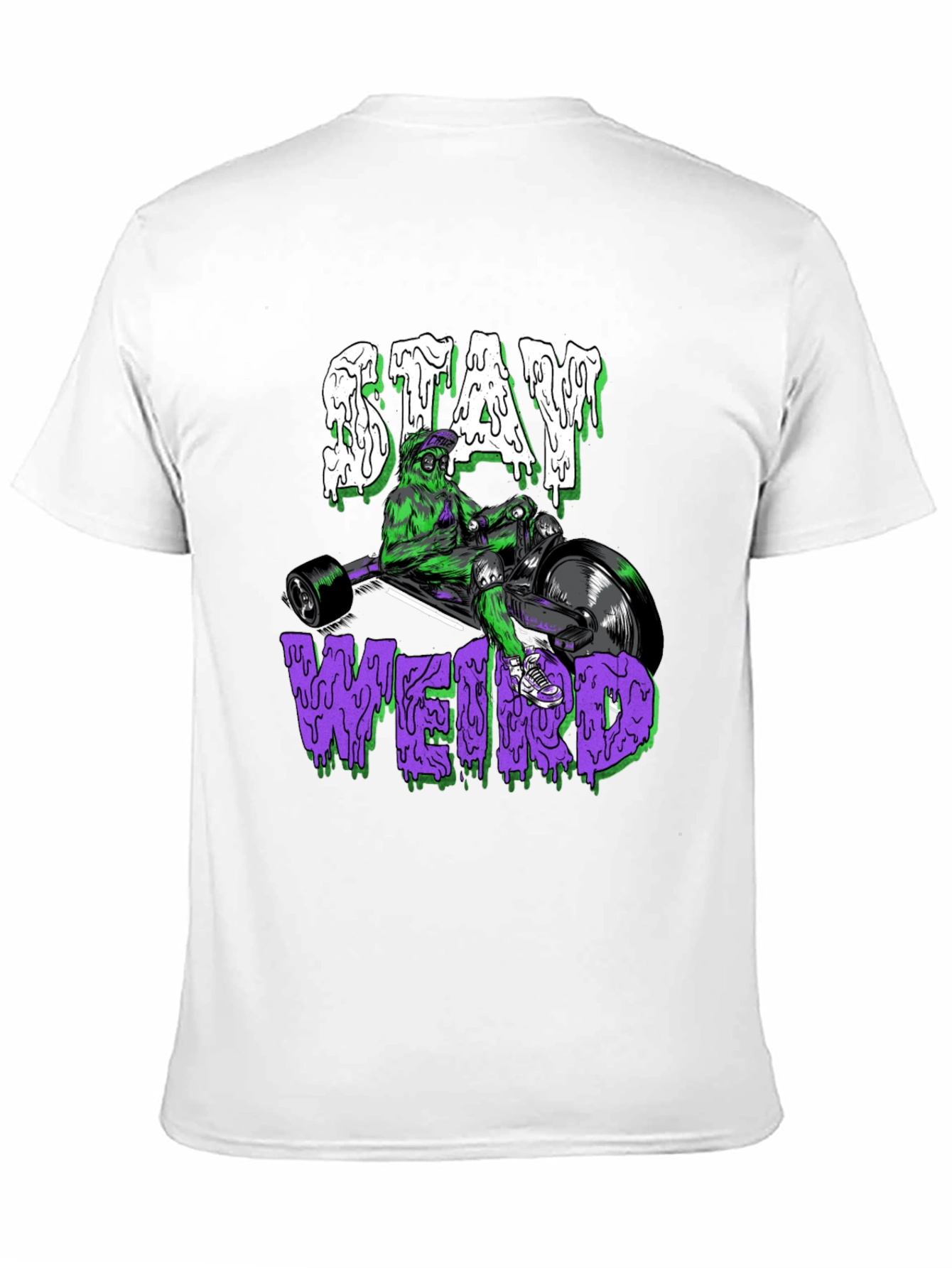 Stay Weird Graphic Tee - Unique Trike Design
