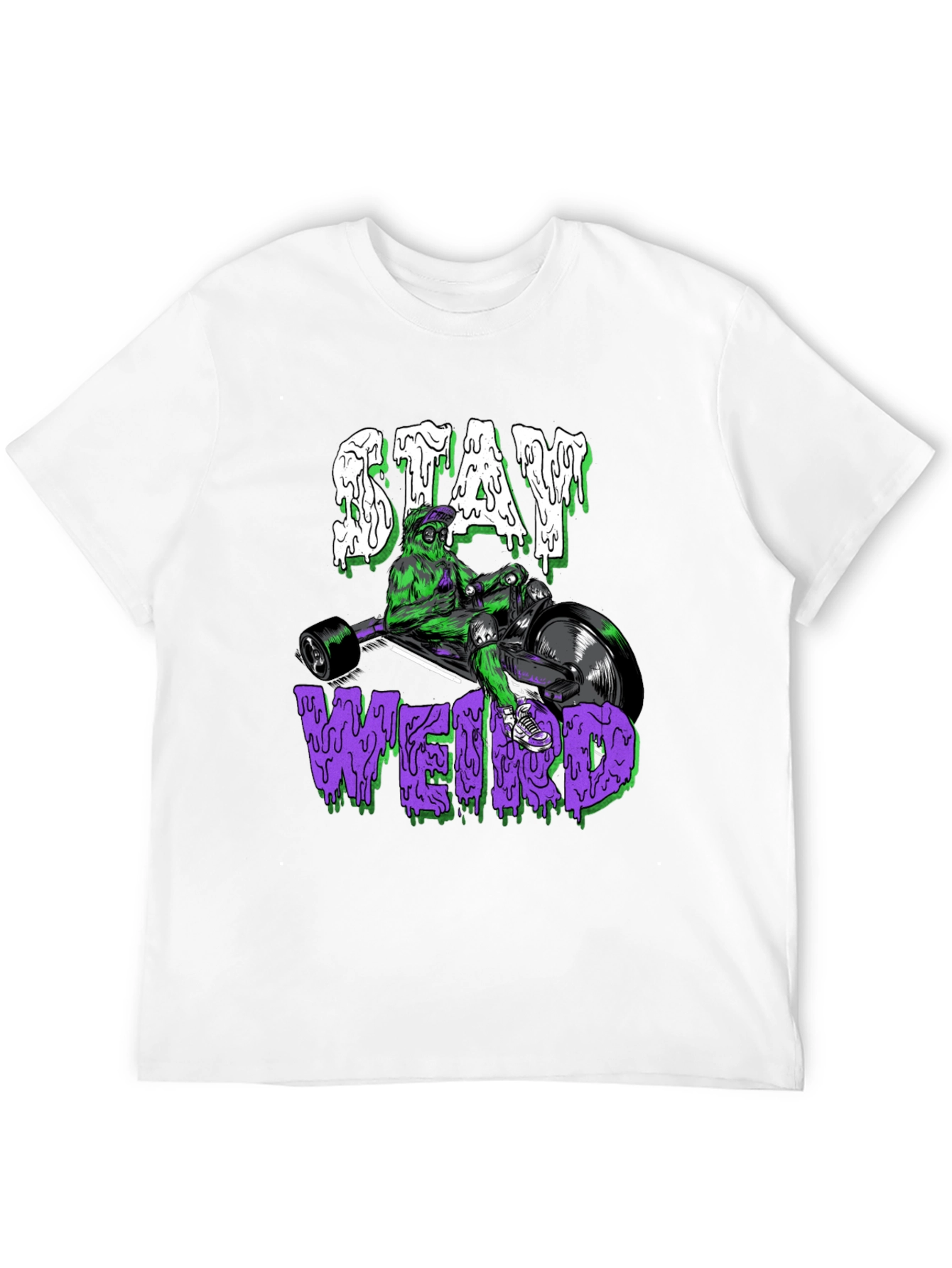 Stay Weird Graphic Tee - Unique Trike Design