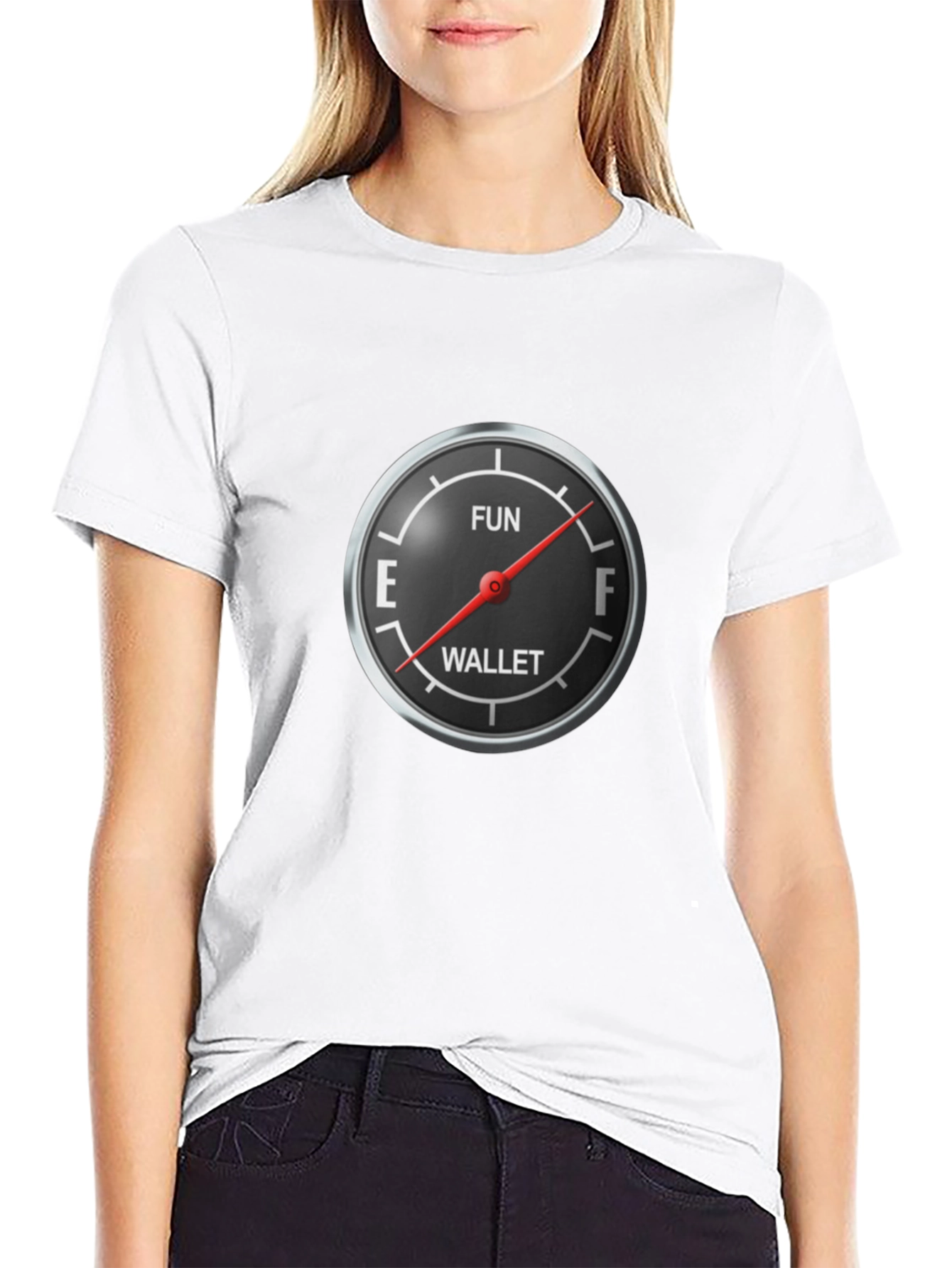 Fun Wallet Gauge Graphic Tee - Black