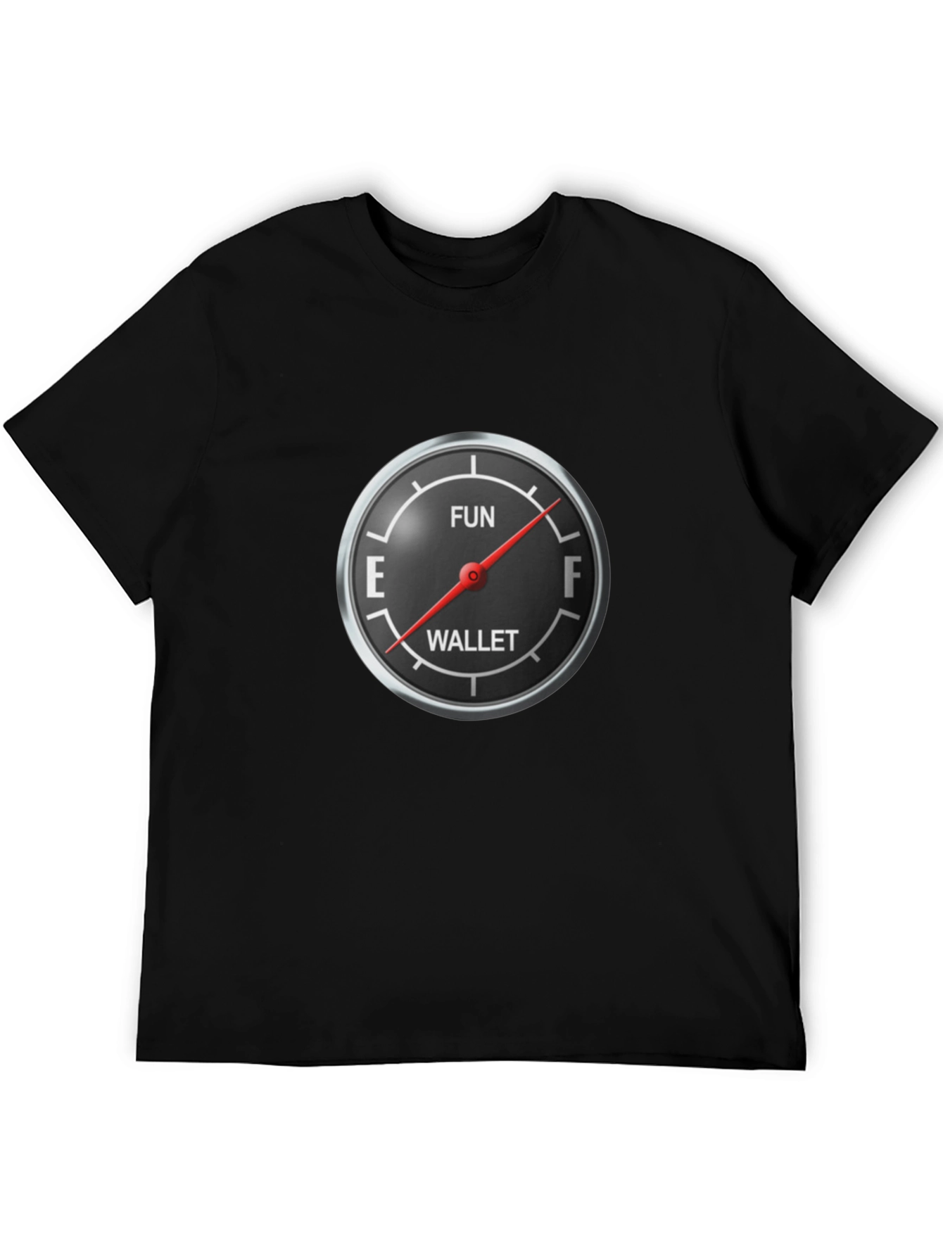 Fun Wallet Gauge Graphic Tee - Black