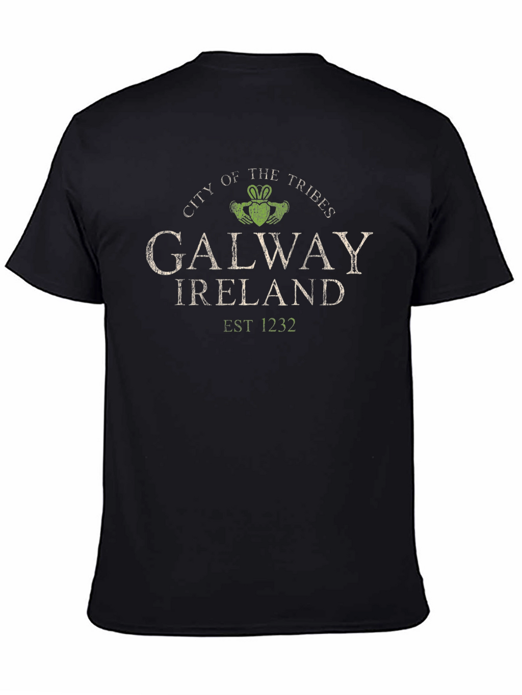 Galway Ireland Black T-Shirt - City of the Tribes