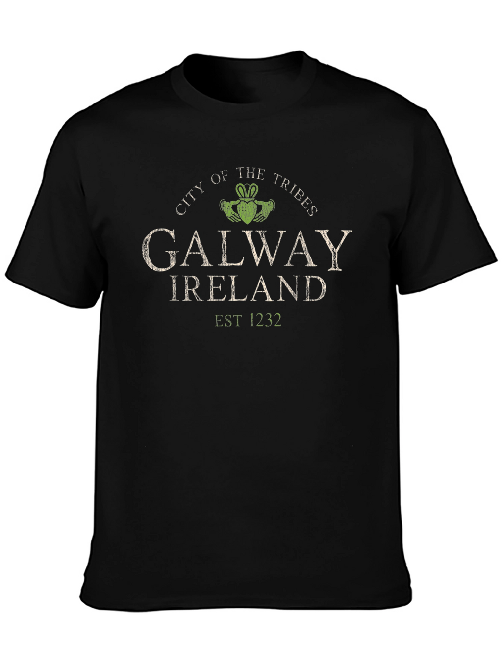 Galway Ireland Black T-Shirt - City of the Tribes