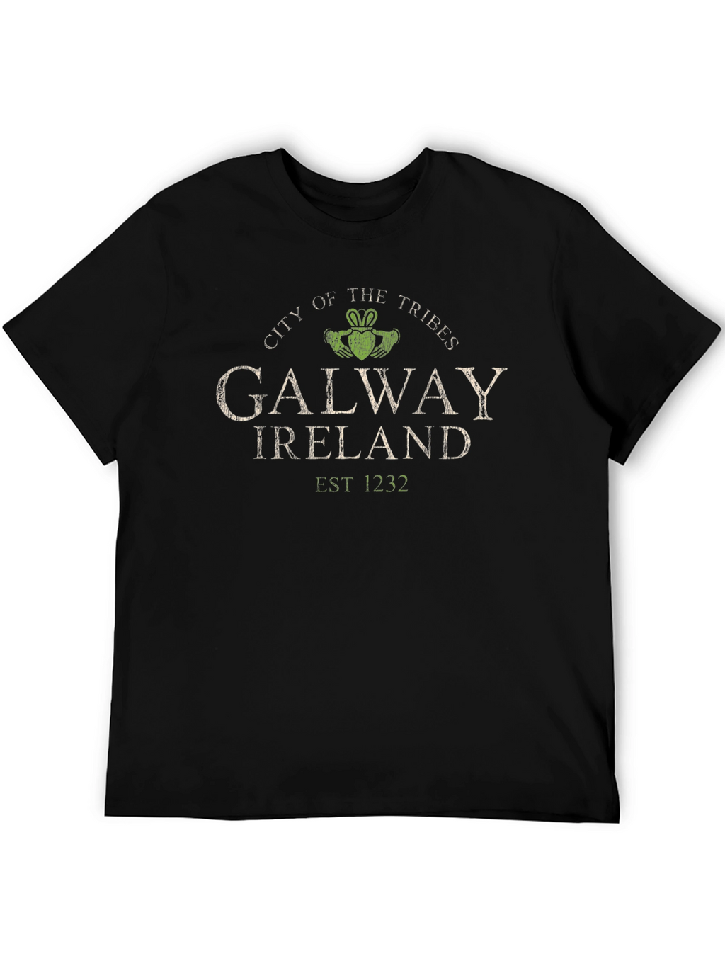 Galway Ireland Black T-Shirt - City of the Tribes