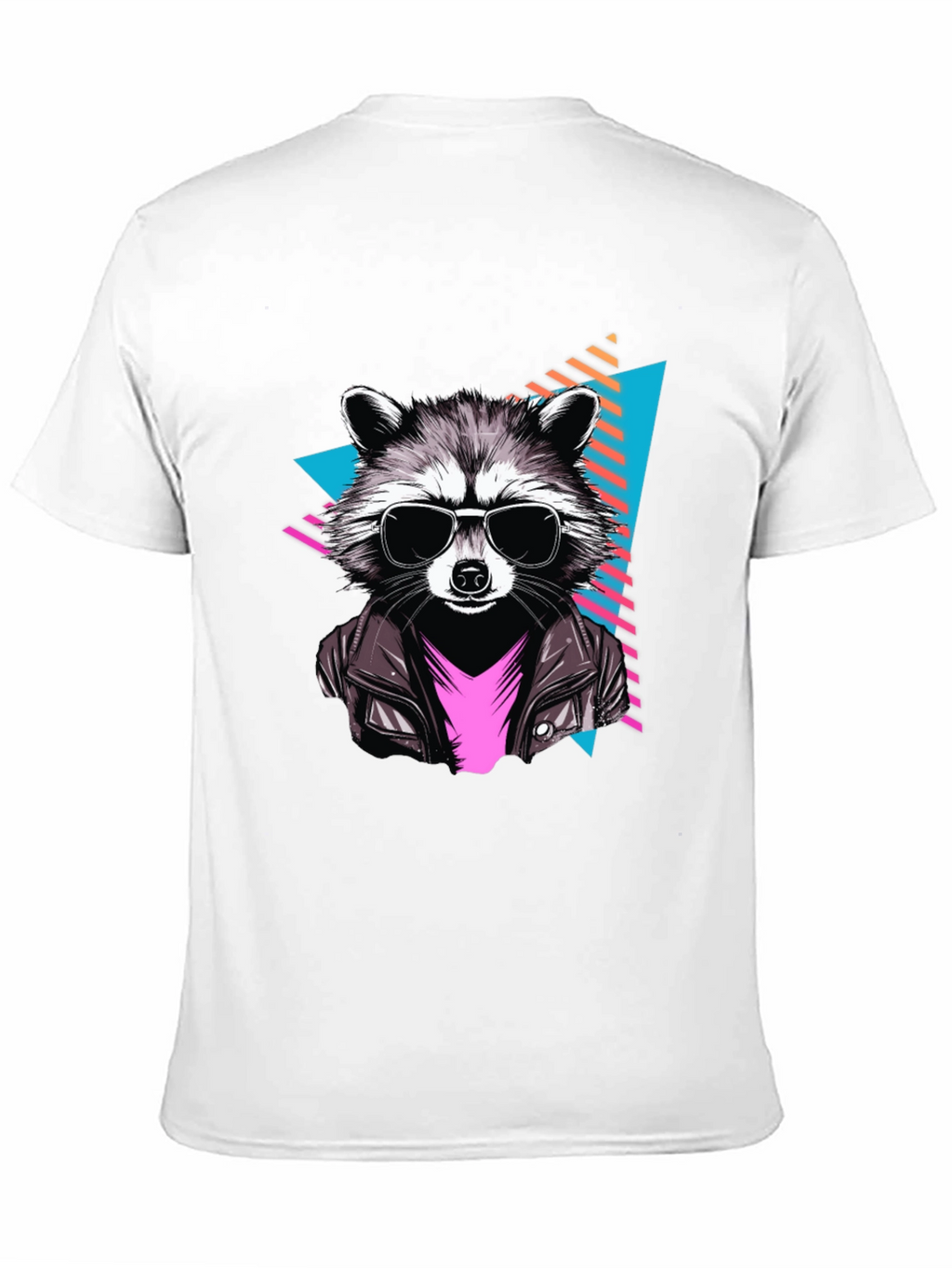 Cool Raccoon Graphic Tee - Black