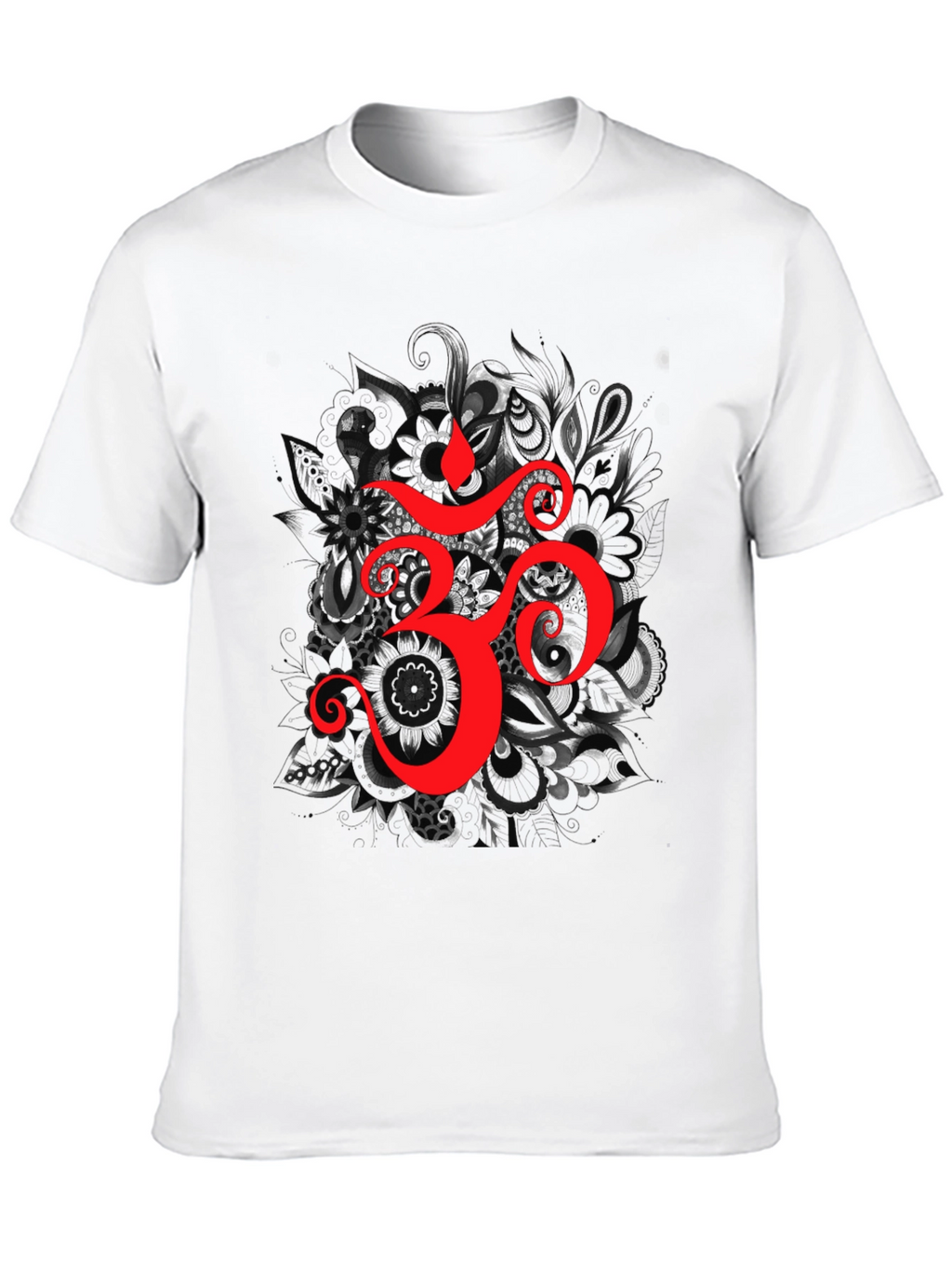 Om Symbol Graphic T-Shirt - Spiritual Design Black Tee