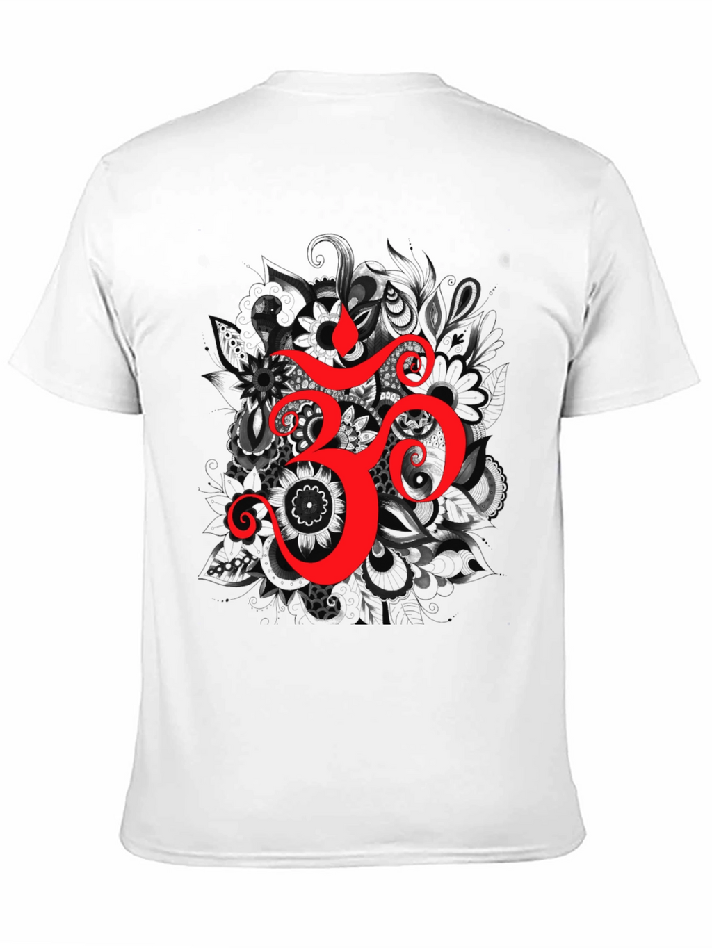 Om Symbol Graphic T-Shirt - Spiritual Design Black Tee