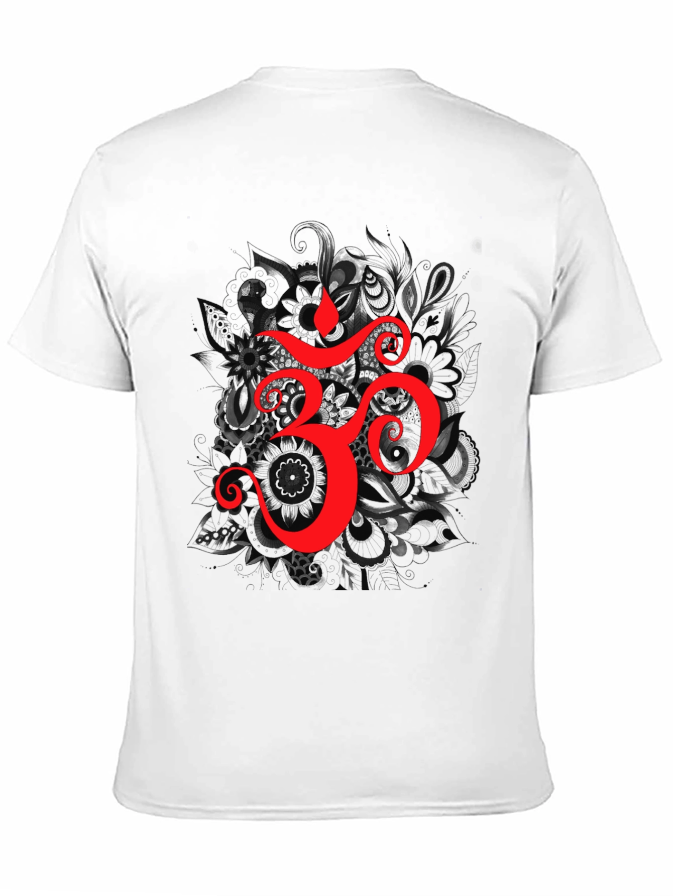 Om Symbol Graphic T-Shirt - Spiritual Design Black Tee