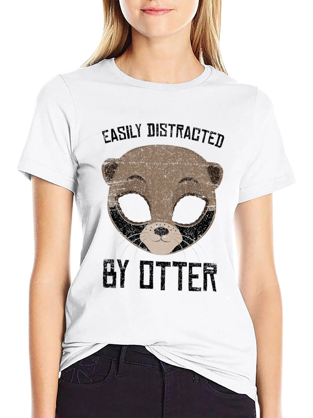 Easily Distracted By Otter Graphic T-Shirt