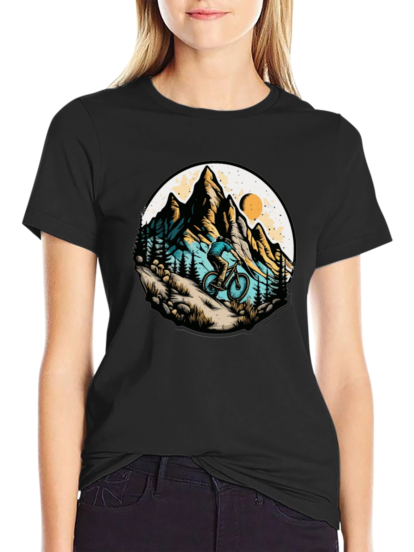 Mountain Biker Graphic Tee - Adventure Style
