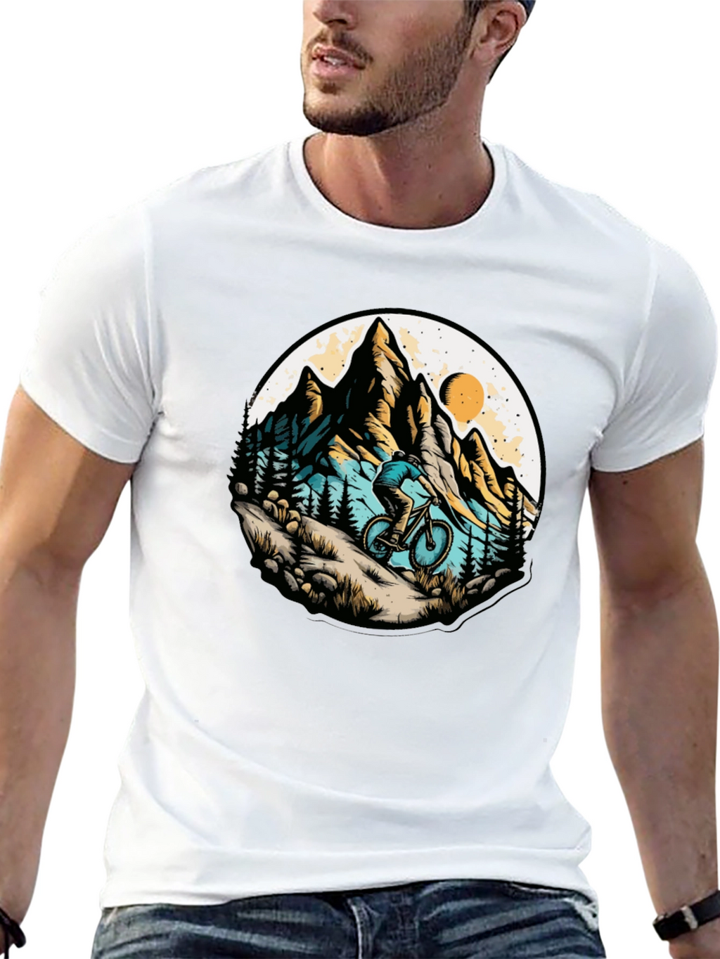 Mountain Biker Graphic Tee - Adventure Style
