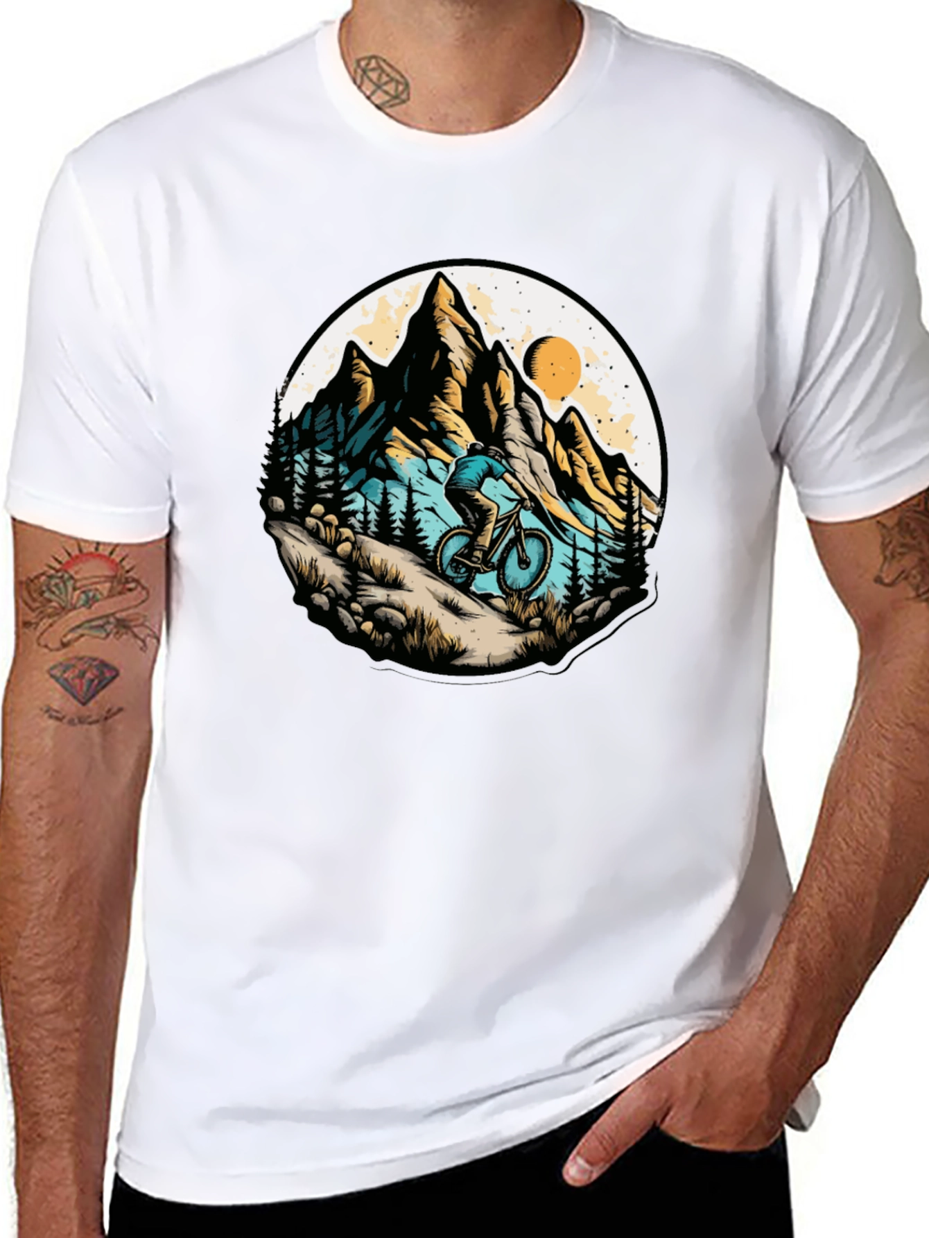 Mountain Biker Graphic Tee - Adventure Style