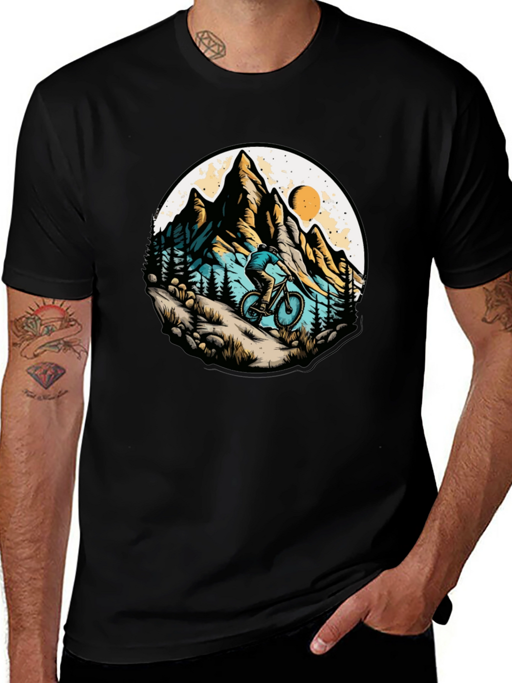 Mountain Biker Graphic Tee - Adventure Style