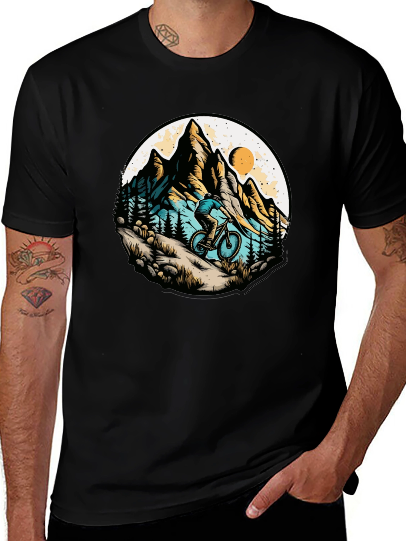 Mountain Biker Graphic Tee - Adventure Style