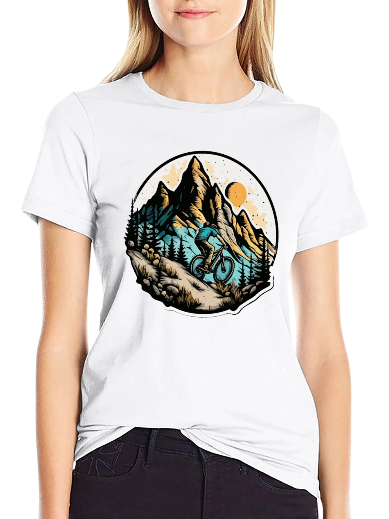 Mountain Biker Graphic Tee - Adventure Style