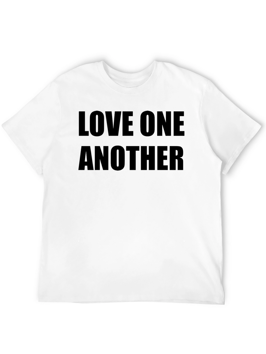 Love One Another T-Shirt Black Casual Style