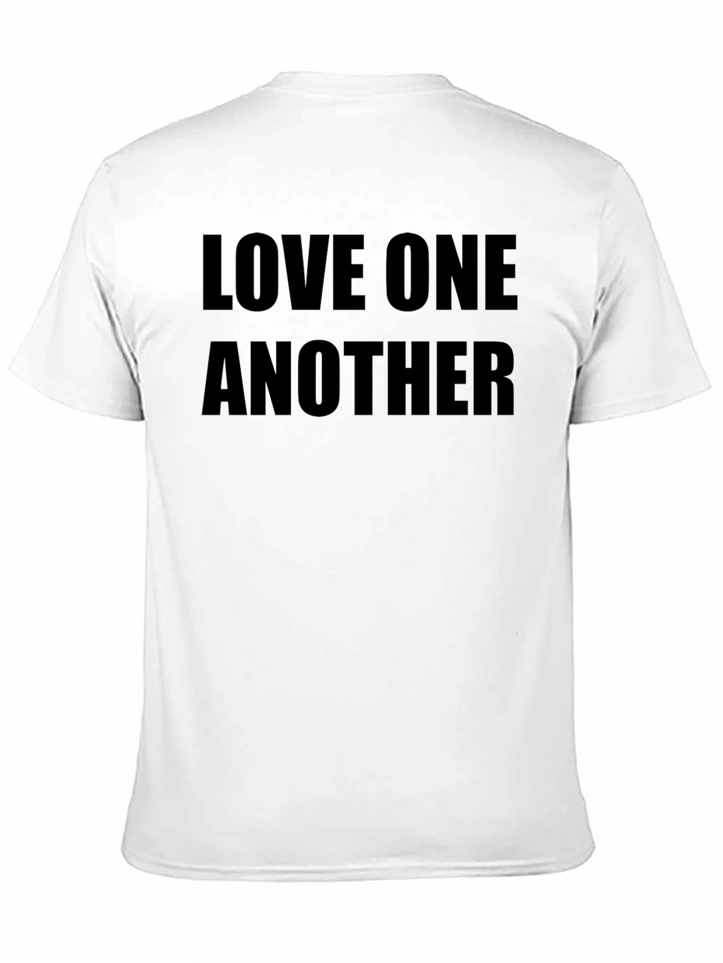 Love One Another T-Shirt Black Casual Style