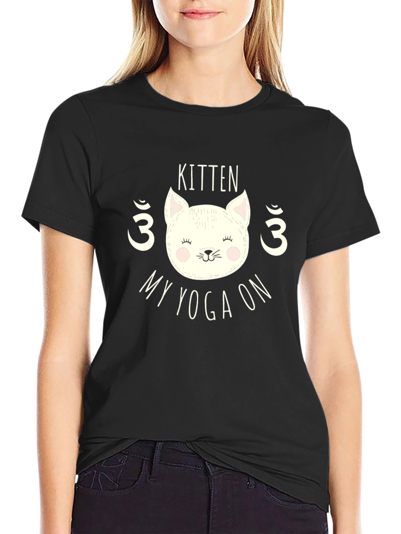 Kitten My Yoga On Graphic T-Shirt - Yoga Lover Tee