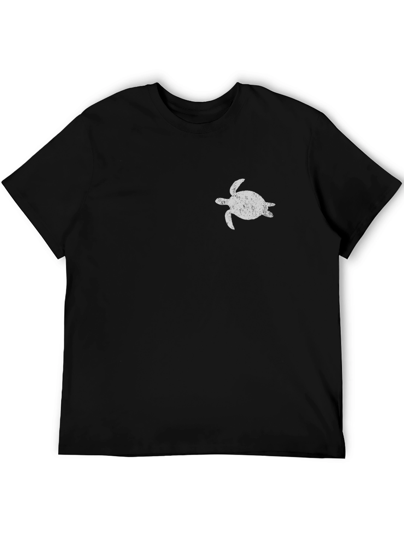 Mens Black Turtle Graphic T-Shirt