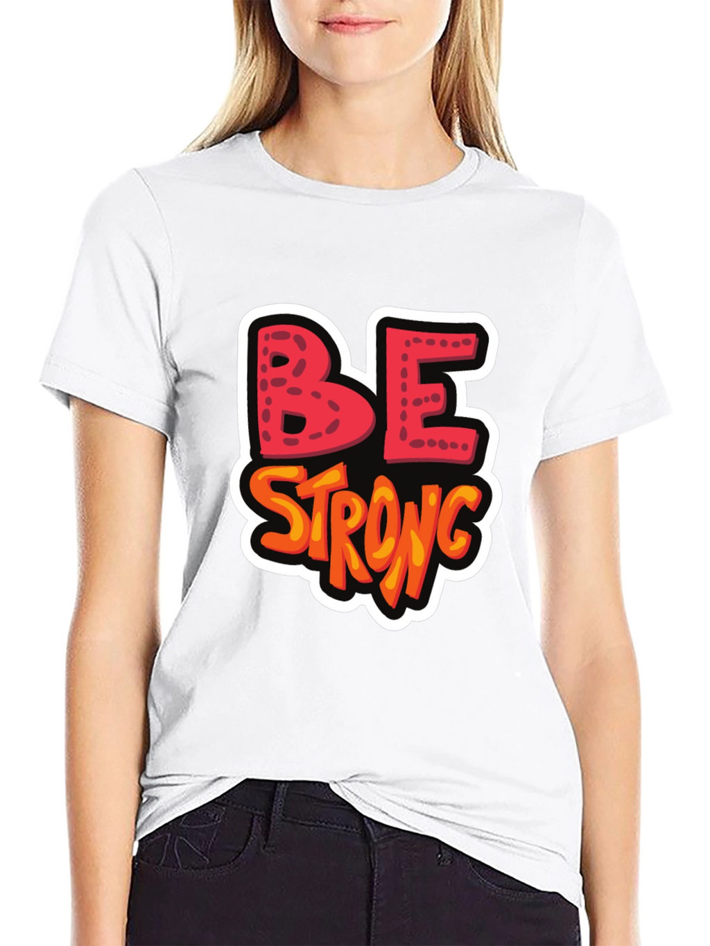 Be Strong Graphic Tee - Black
