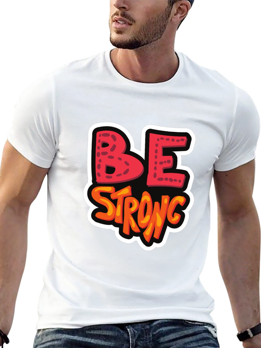 Be Strong Graphic Tee - Black