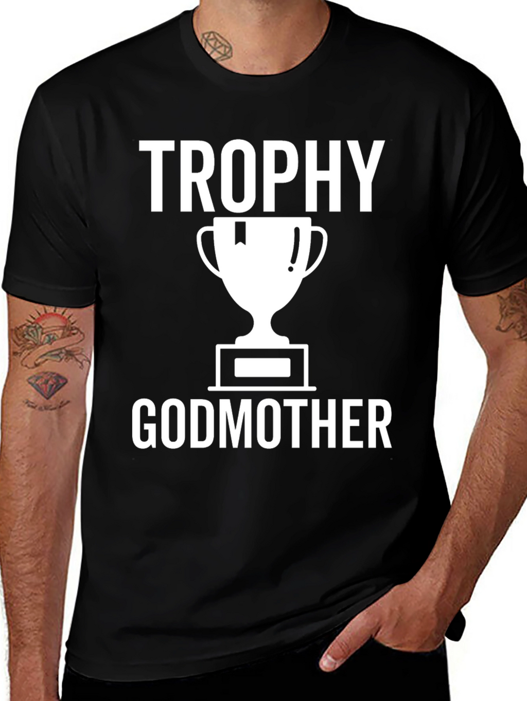 Trophy Godmother T-Shirt - Black Cotton Tee