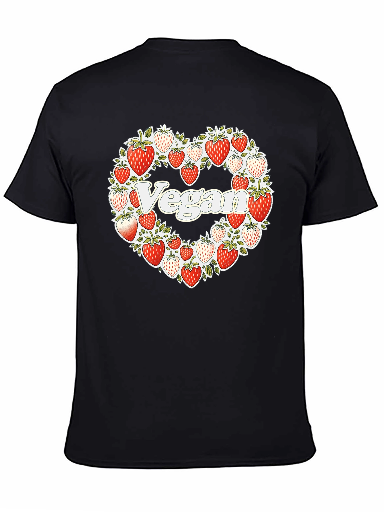 Vegan Strawberry Heart T-Shirt
