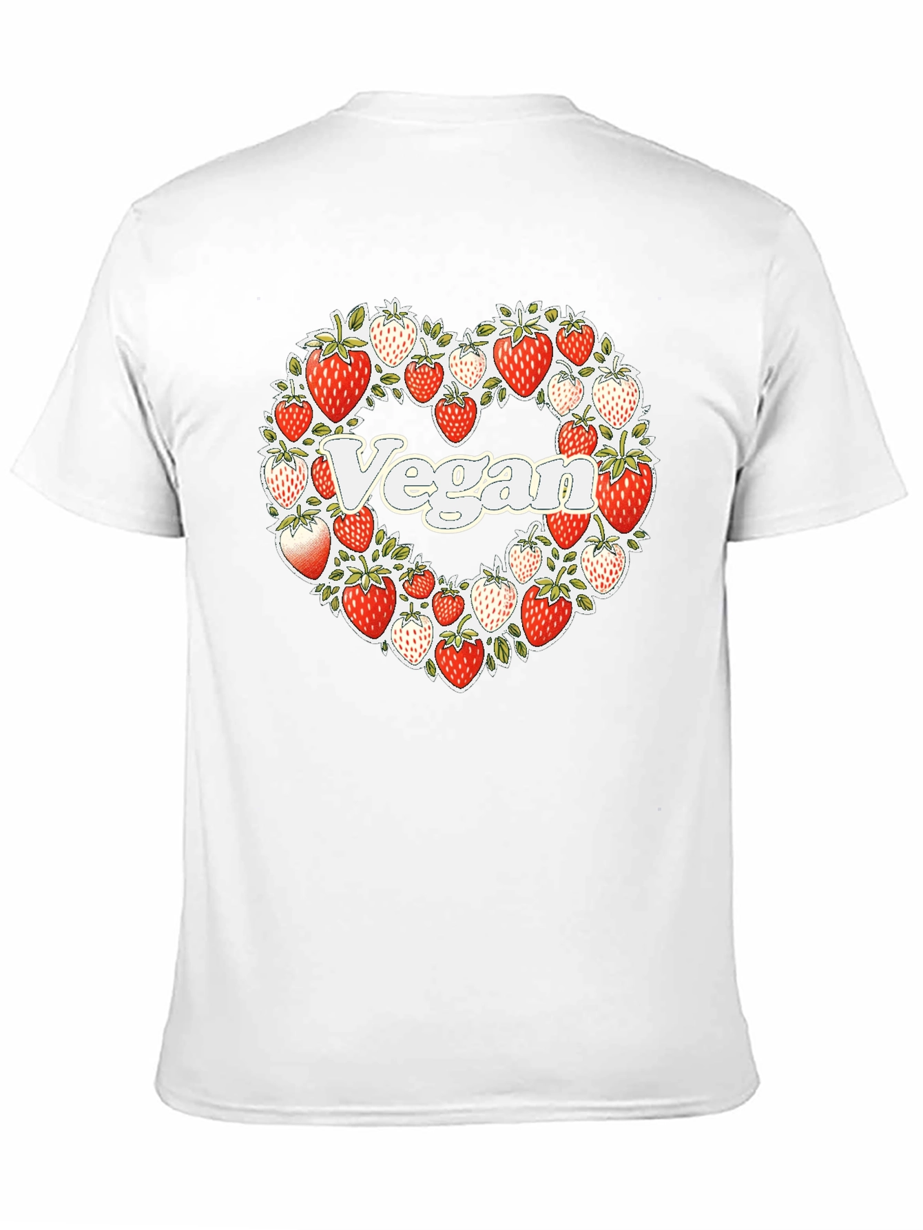 Vegan Strawberry Heart T-Shirt