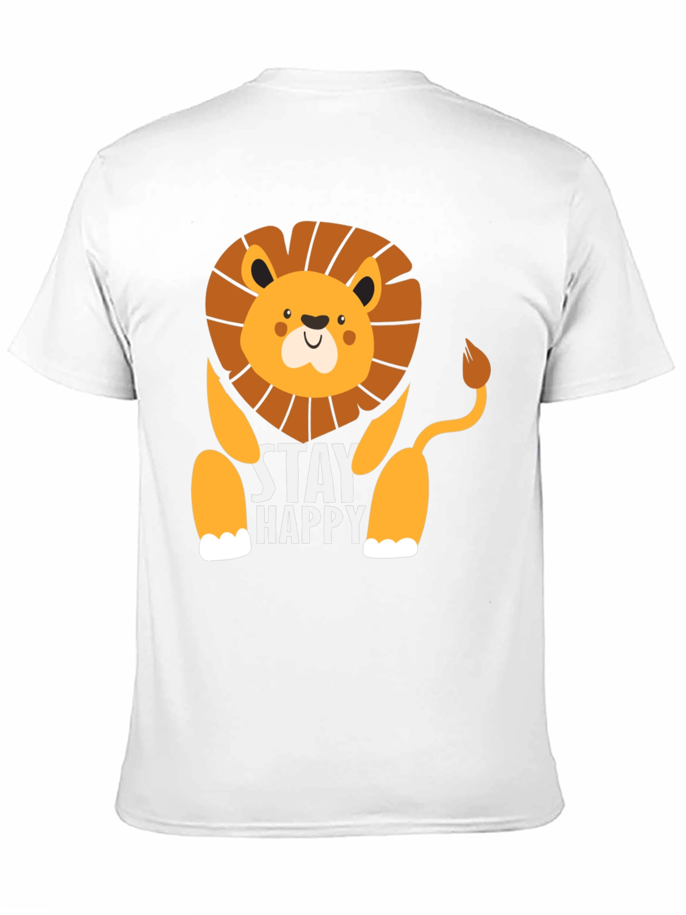 Stay Happy Lion Graphic Tee - Mens