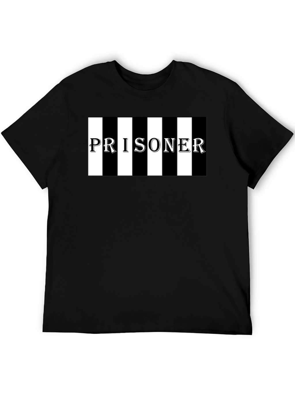 Prisoner Striped Graphic T-Shirt